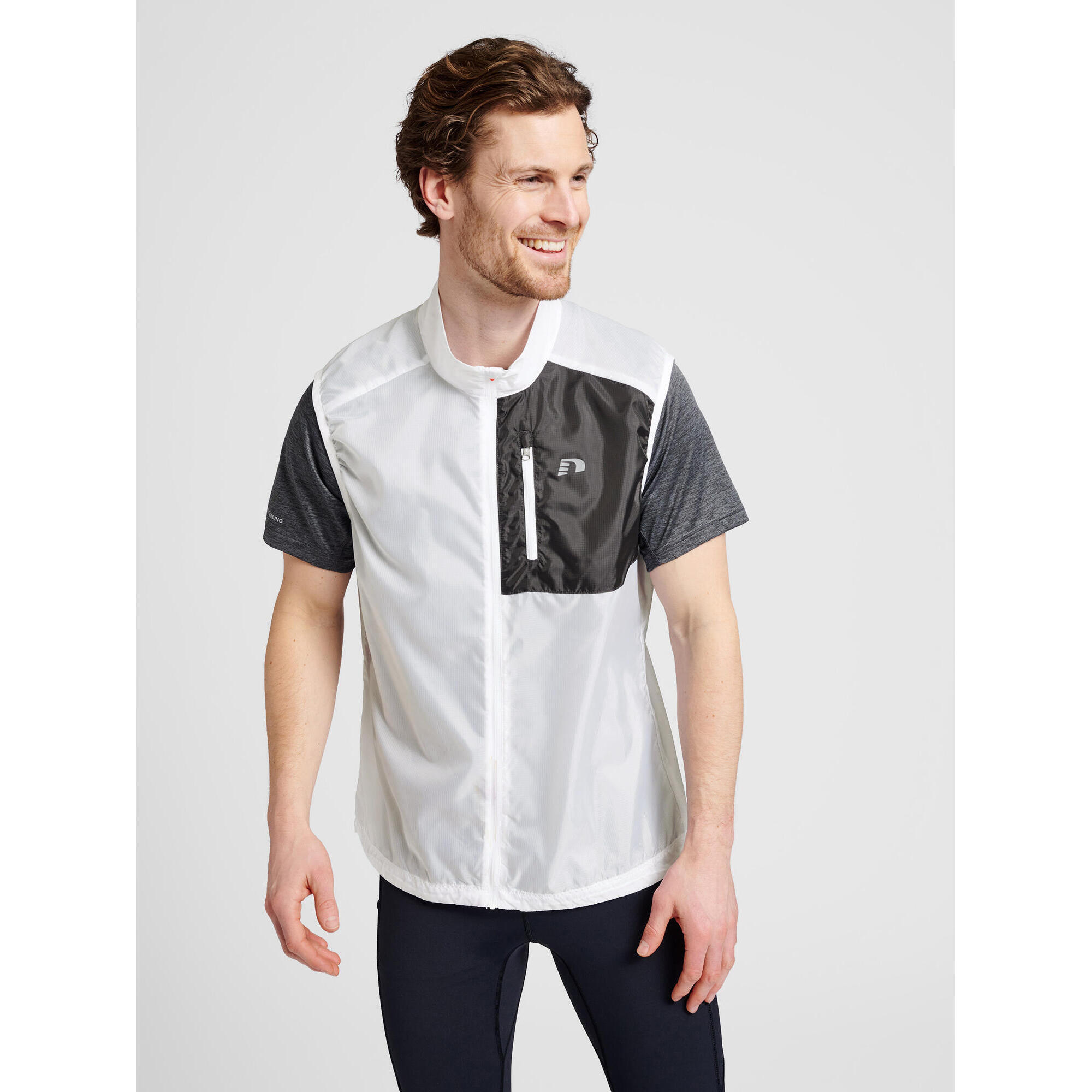 Newline - Enfiler Spray Adhérent Men Packable Homme Newline - Gilet Sans Manche - Blanc|incolore - 42 M/l - Decathlon