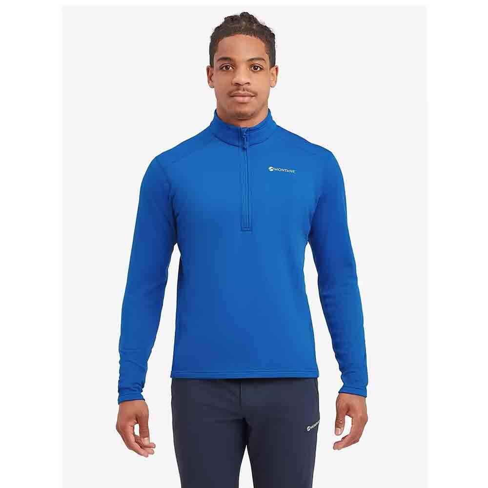 Dart Zip Neck Long Sleeve T Shirt Men s Breathable T shirt Blue
