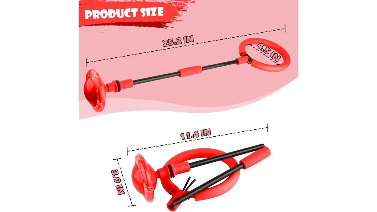Coarda de sarit cu minge skip ball, cu iluminare LED, rabatabila 5/6