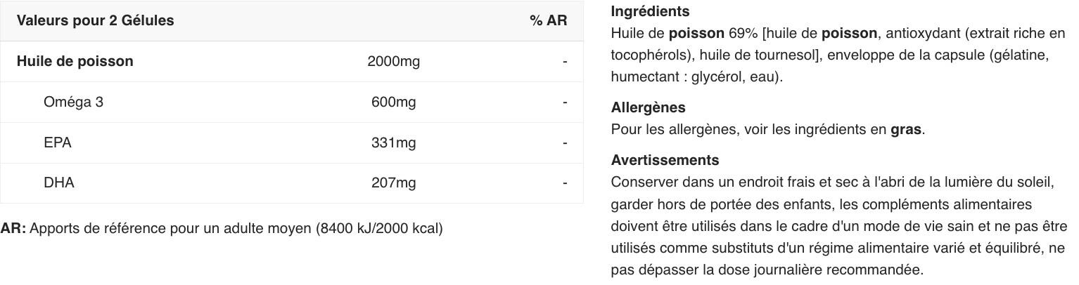 Oméga 3 - Omega 3 - 100 Gélules 2/3