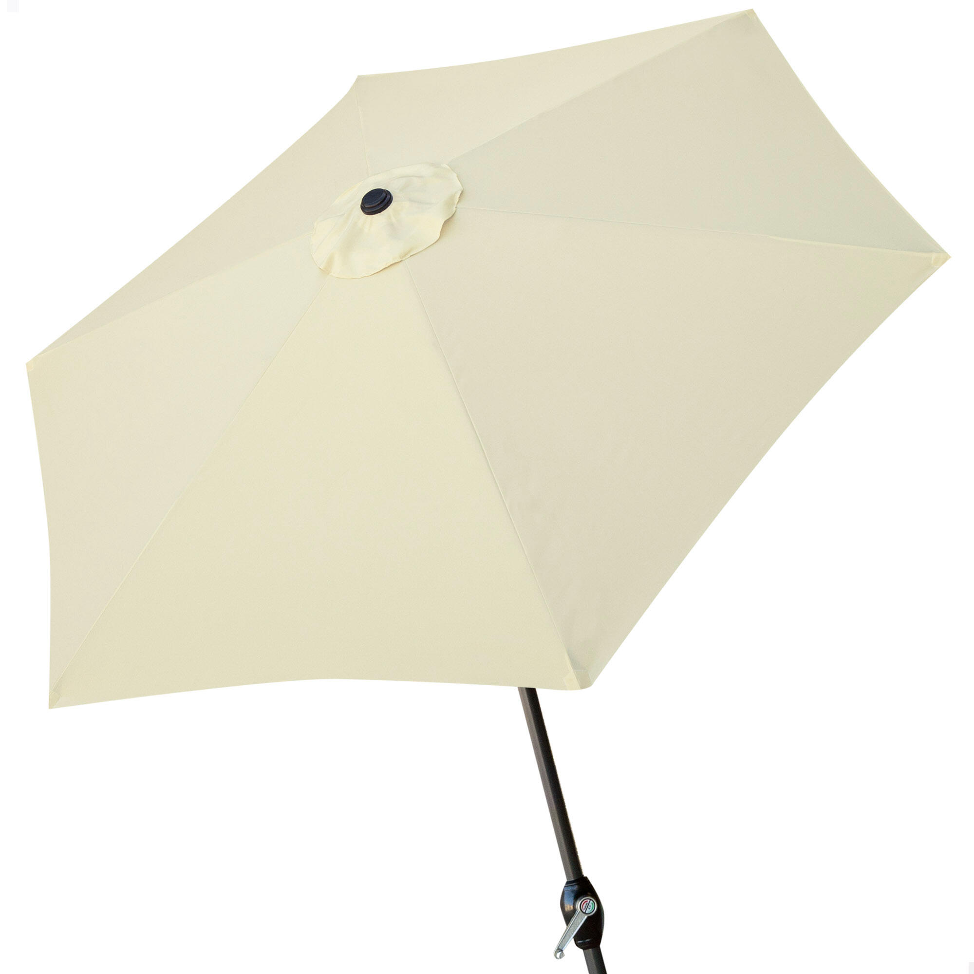 Guarda-sol de praia hexagonal 250 cm amarelo claro cabo em alumínio aktive
