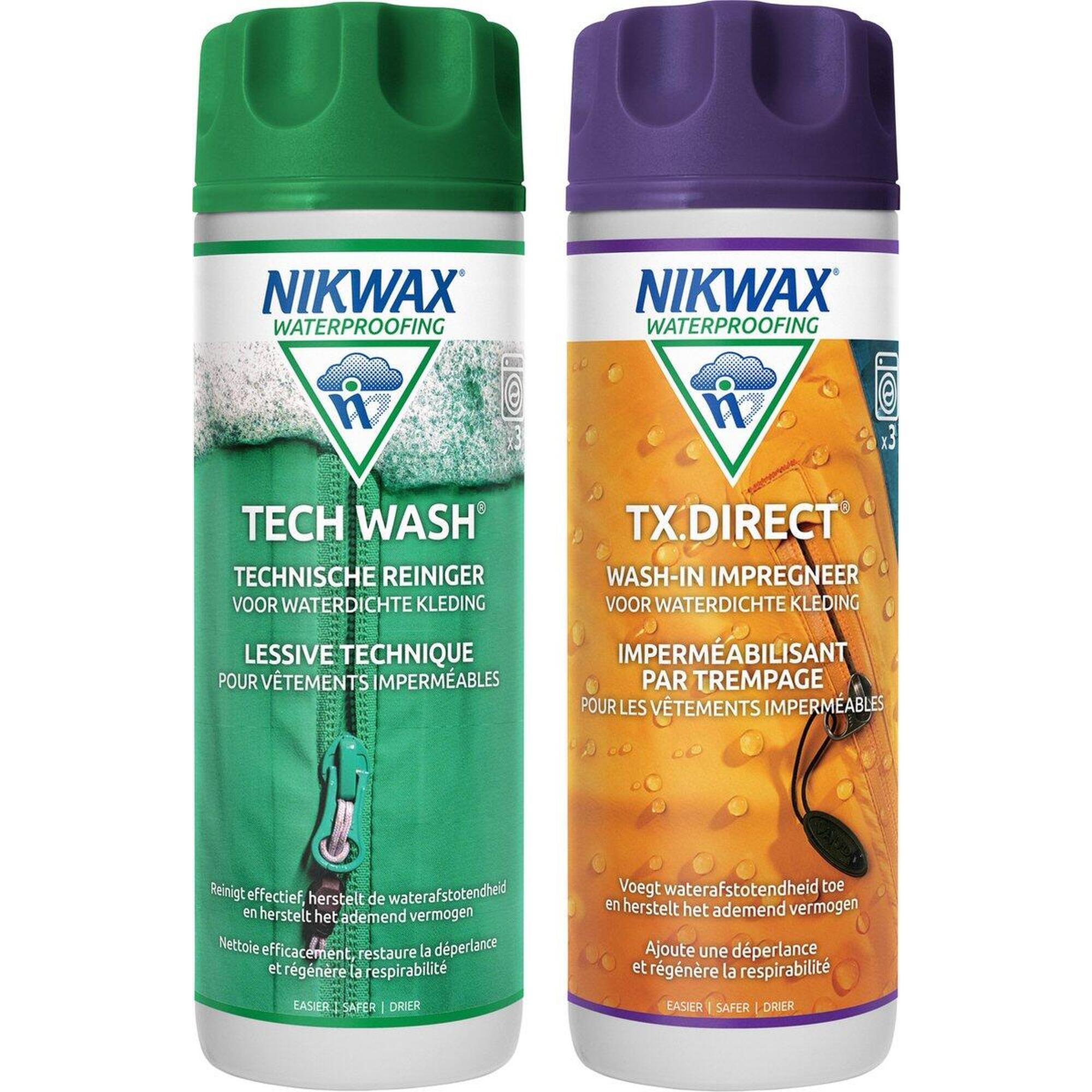 NikWax Set doppio di benefici da 300 ml: TX Direct e Tech Wash