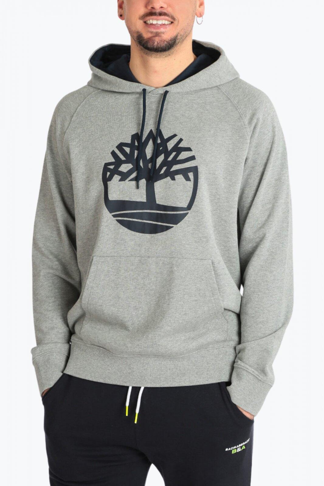 Felpa uomo con cappuccio e logo 1/4