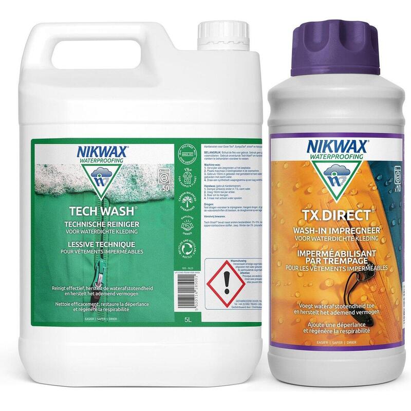 Lessive Tech Wash 5L & imperméabilisant TX.Direct 1L - 2-Pack