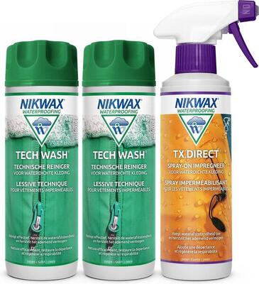 Impregneermiddel pakket - 2x tech wash 300ml & 1x tx direct spray-on 300ml