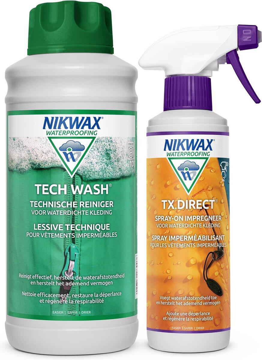 NIKWAX Wasmiddel Tech Wash 1L & impregneermiddel TX.Direct Spray-On 300ml