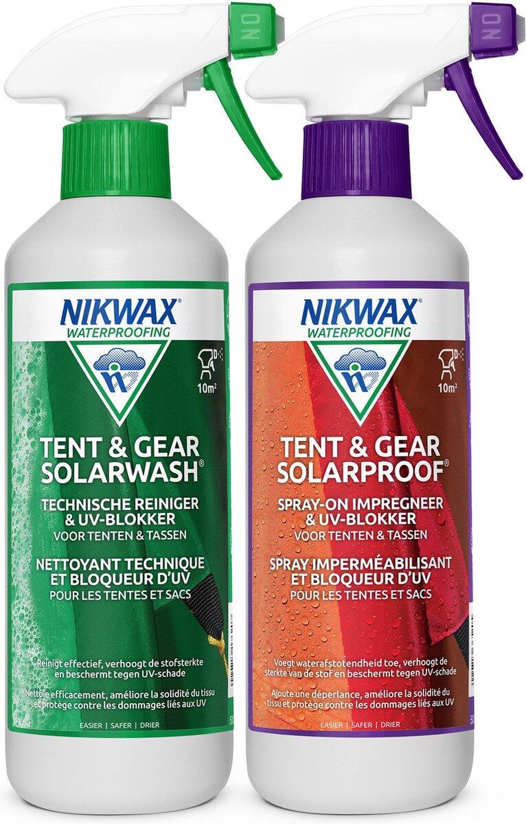 NIKWAX Tent & Gear wasmiddel Solarwash 500ml & impregneermiddel Solarproof 500ml