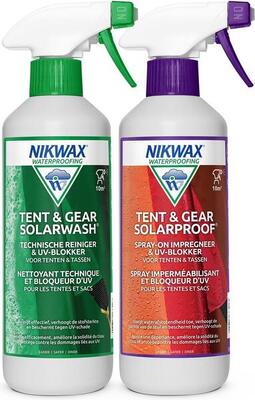 Tent & gear wasmiddel solarwash 500ml & impregneermiddel solarproof 500ml
