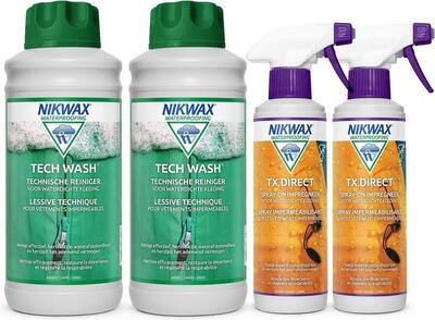 Impregneermiddel voordeelpakkket - nikwax 2x tech wash & 2x tx direct spray on