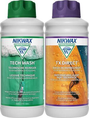 Nikwax twin 1 liter voordeel set: tx direct & tech wash - 2x 1 liter variant