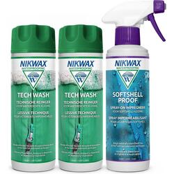 Kit de traitement imperméabilisant - 2x Tech Wash & Softshell Proof Spray-On