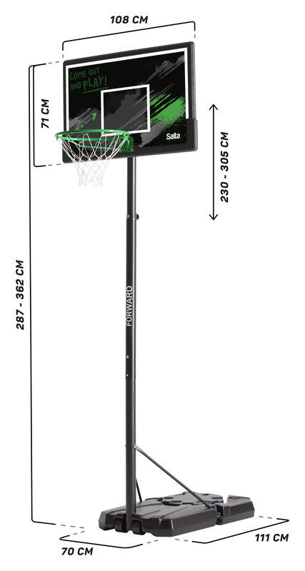 Salta Forward - Der Mobile Basketballständer für Kinder - 230-305 cm 4/6