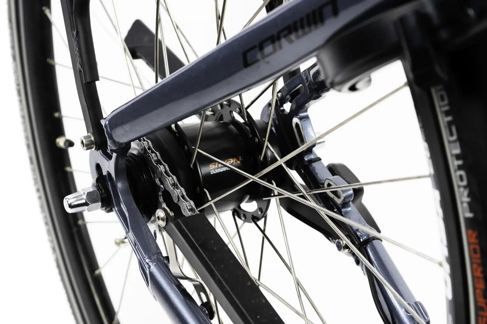 Bicicleta eléctrica Corwin 28427 - 28 pulgadas, 530 mm, gris brillante 5/5