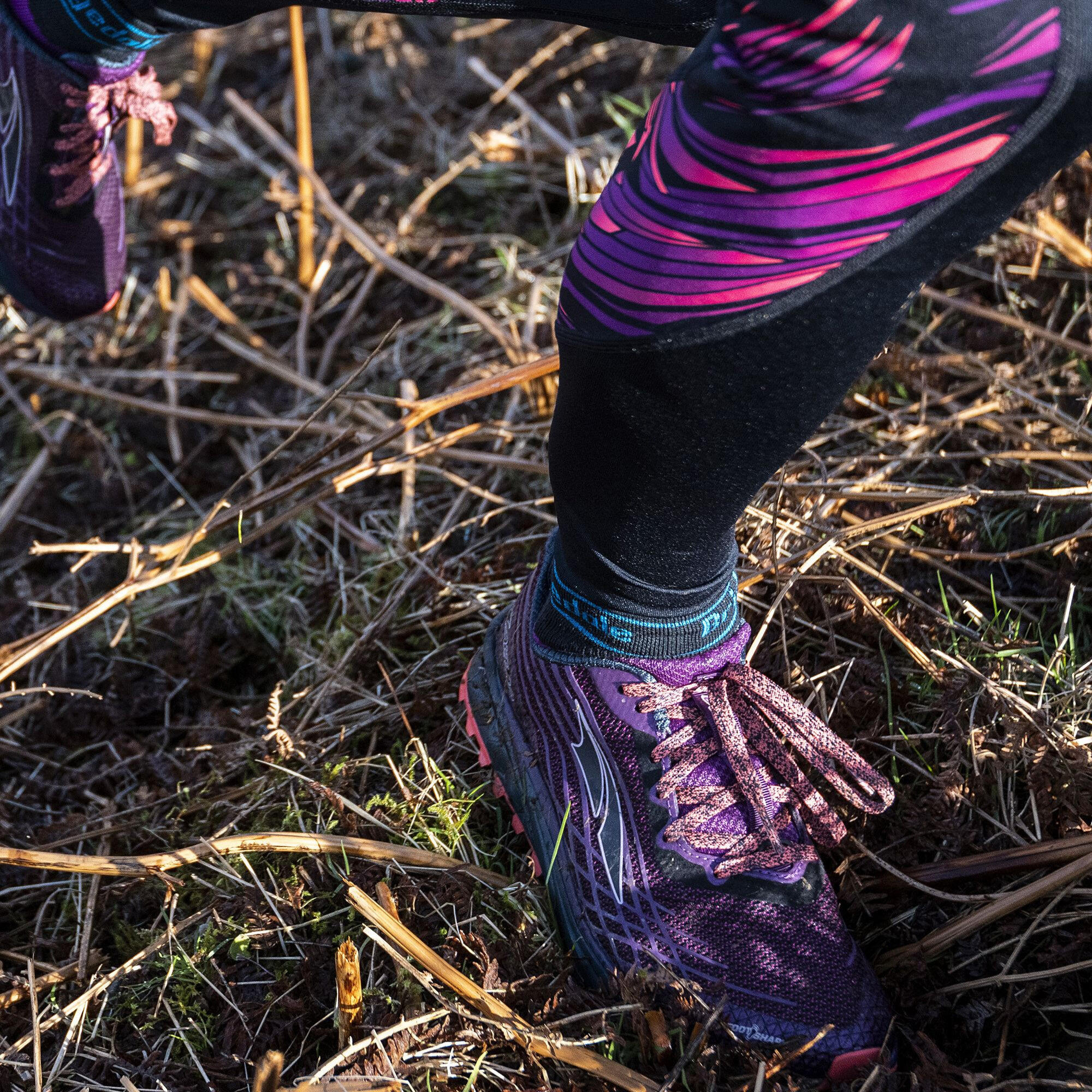 TRAIL RUN Ultralight T2 Merino Sport 3/4 Crew Women's - Damson 4/6