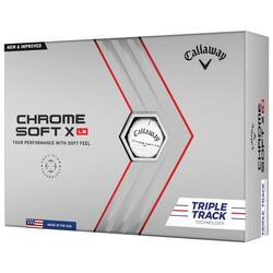 Boite de 12 Balles de Golf Callaway Chrome Soft X LS Triple Track New