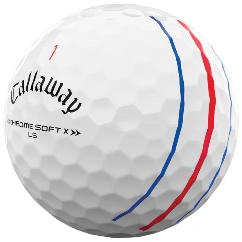 Confezione da 12 palline da golf Callaway Chrome Soft X LS Triple Track Nuovo