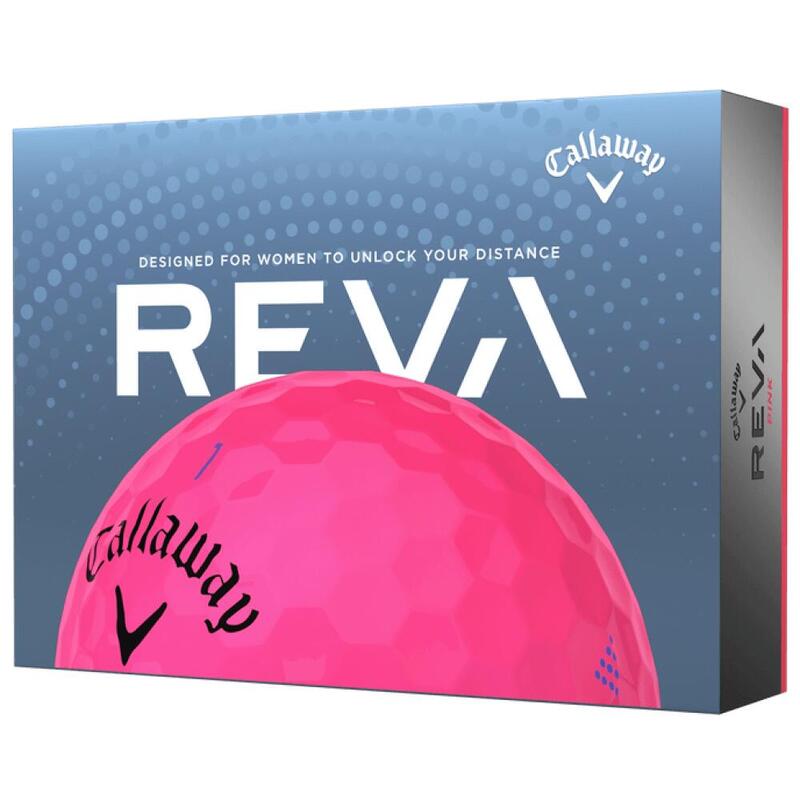 Scatola di 12 palline da golf Callaway Reva Rosa Nuovo