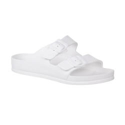 Dames Brooklyn Sandalen met dubbele bandjes (Wit)