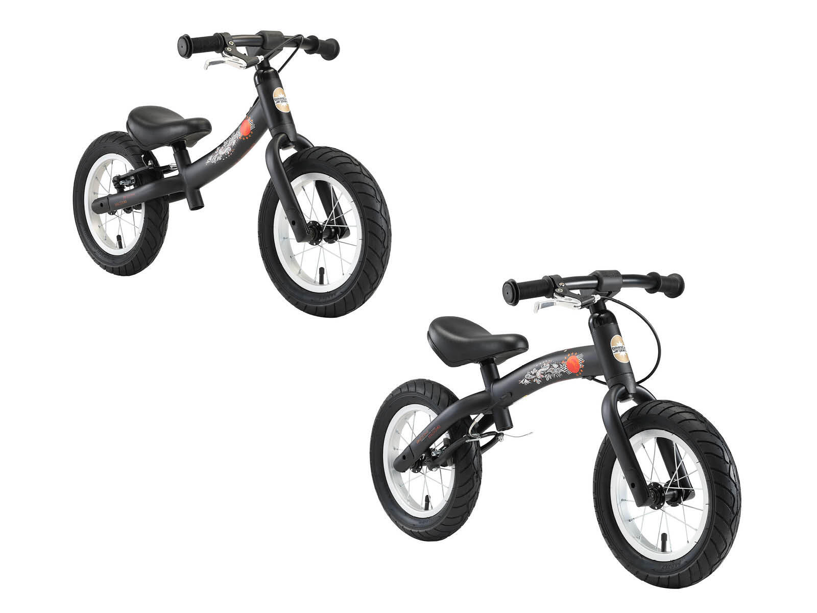 Bikestar meegroei loopfiets Sport 12 inch, zwart 2/5
