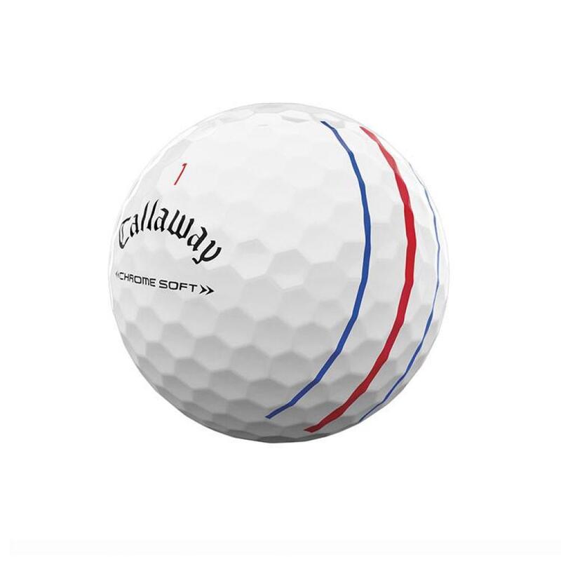 Caixa com 12 bolas de golfe brancas Callaway cromadas macias triplas