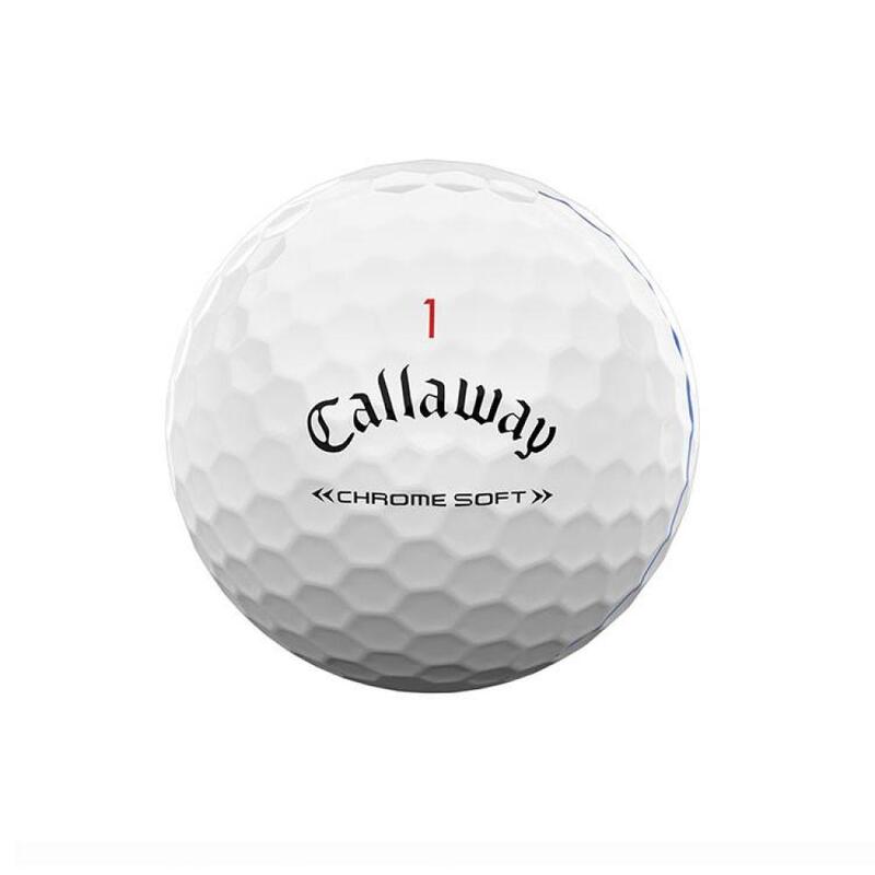 Caixa com 12 bolas de golfe brancas Callaway cromadas macias triplas