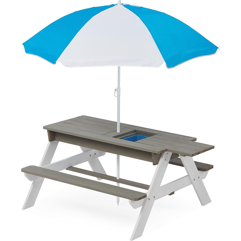 Masa camping pentru copii 3 in 1 cu umbrela de soare