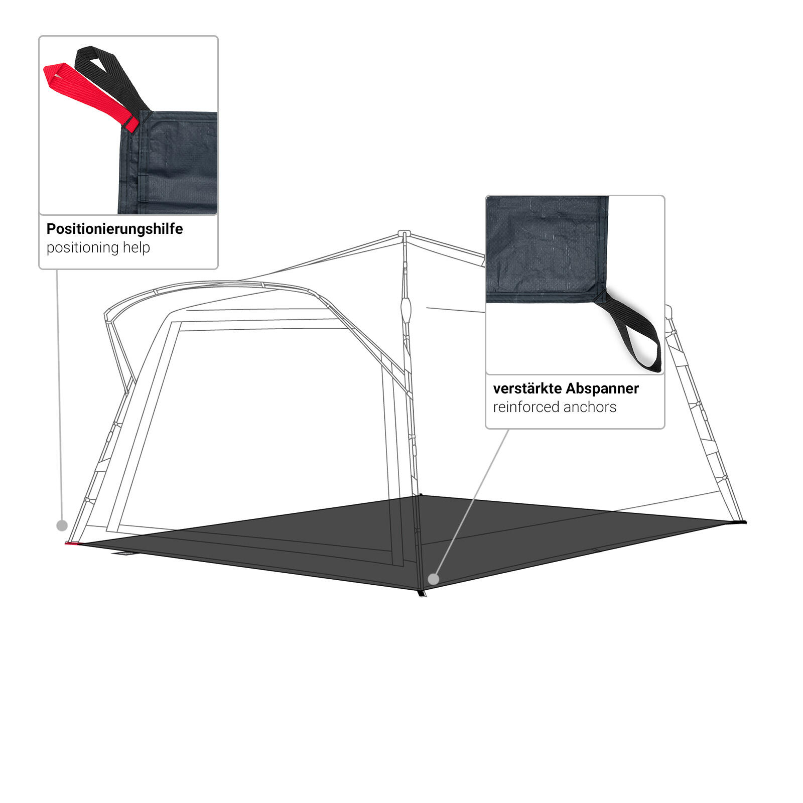 qeedo Quick Villa M Groundsheet - Bâche de protection du sol 3/5