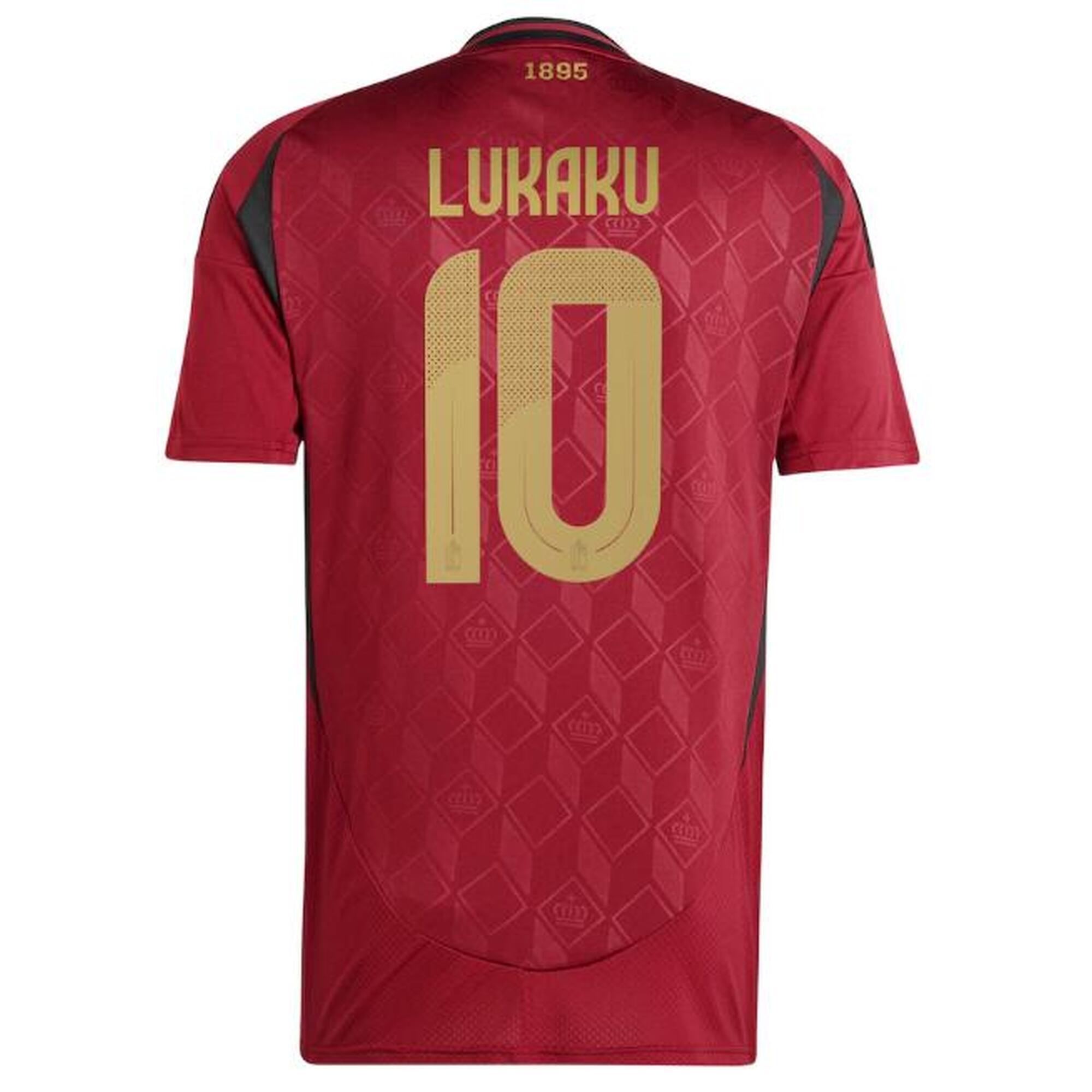 Thuisshirt met bedrukking Lukaku 10 voor kinderen EURO 24 België 10 JAAR