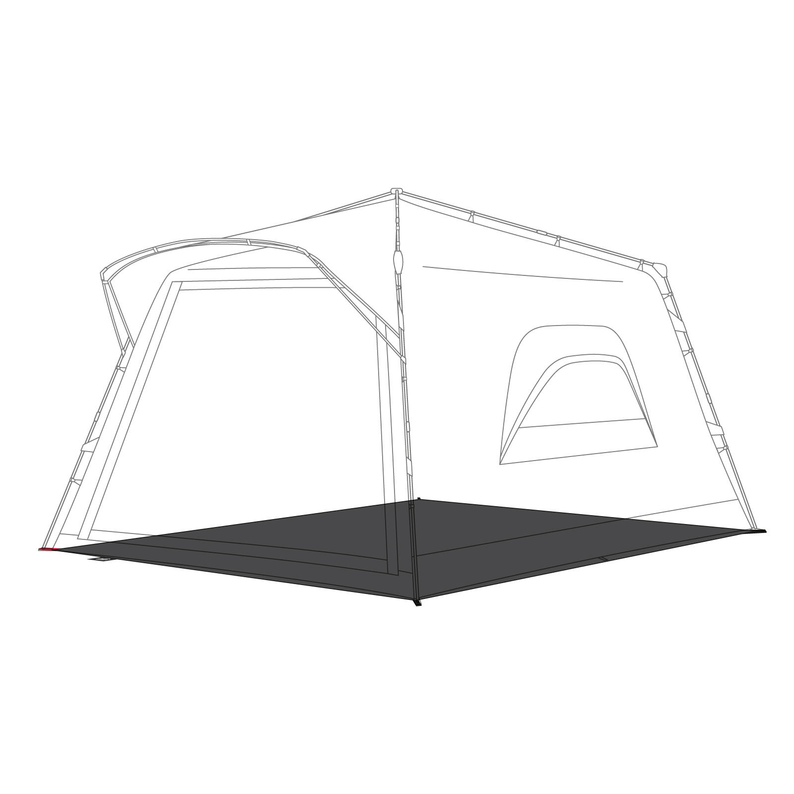 QEEDO Bodenplane qeedo Quick Villa L / Motor / Base / Motor Free Groundsheet