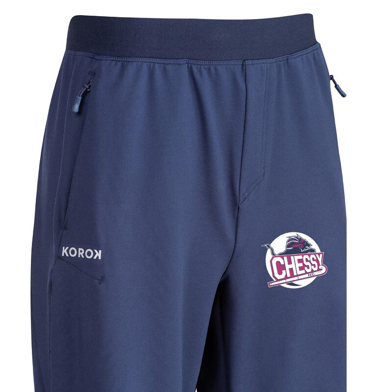 Pantalon de training de Chessy Hockey Club junior FH900 bleu marine