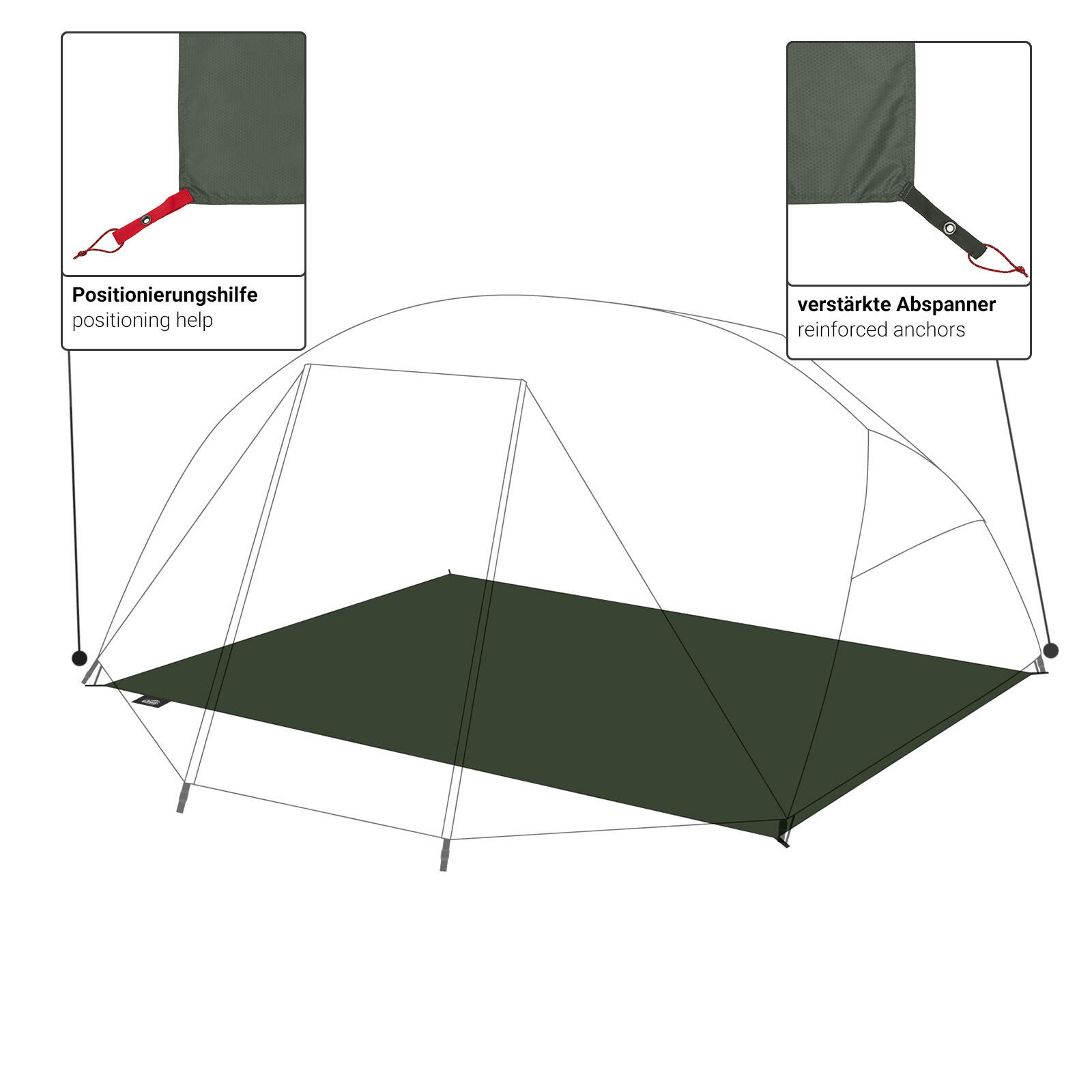 Tapis de sol qeedo Light Birch M Groundsheet 400g 3/5