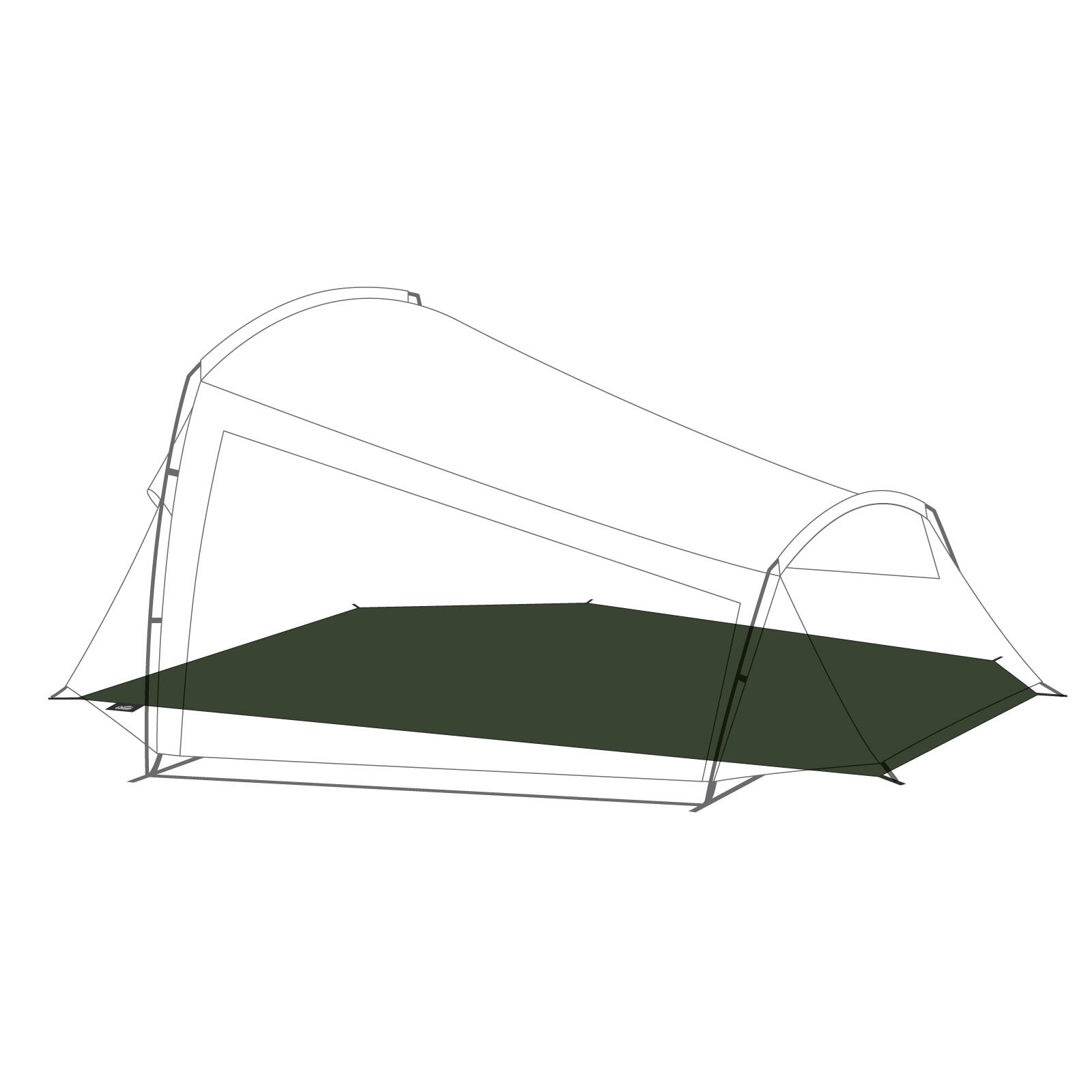 Qeedo - Tapis De Sol Qeedo Light Spruce S Groundsheet 300g - Double Toit - Noir - Taille Unique - Decathlon