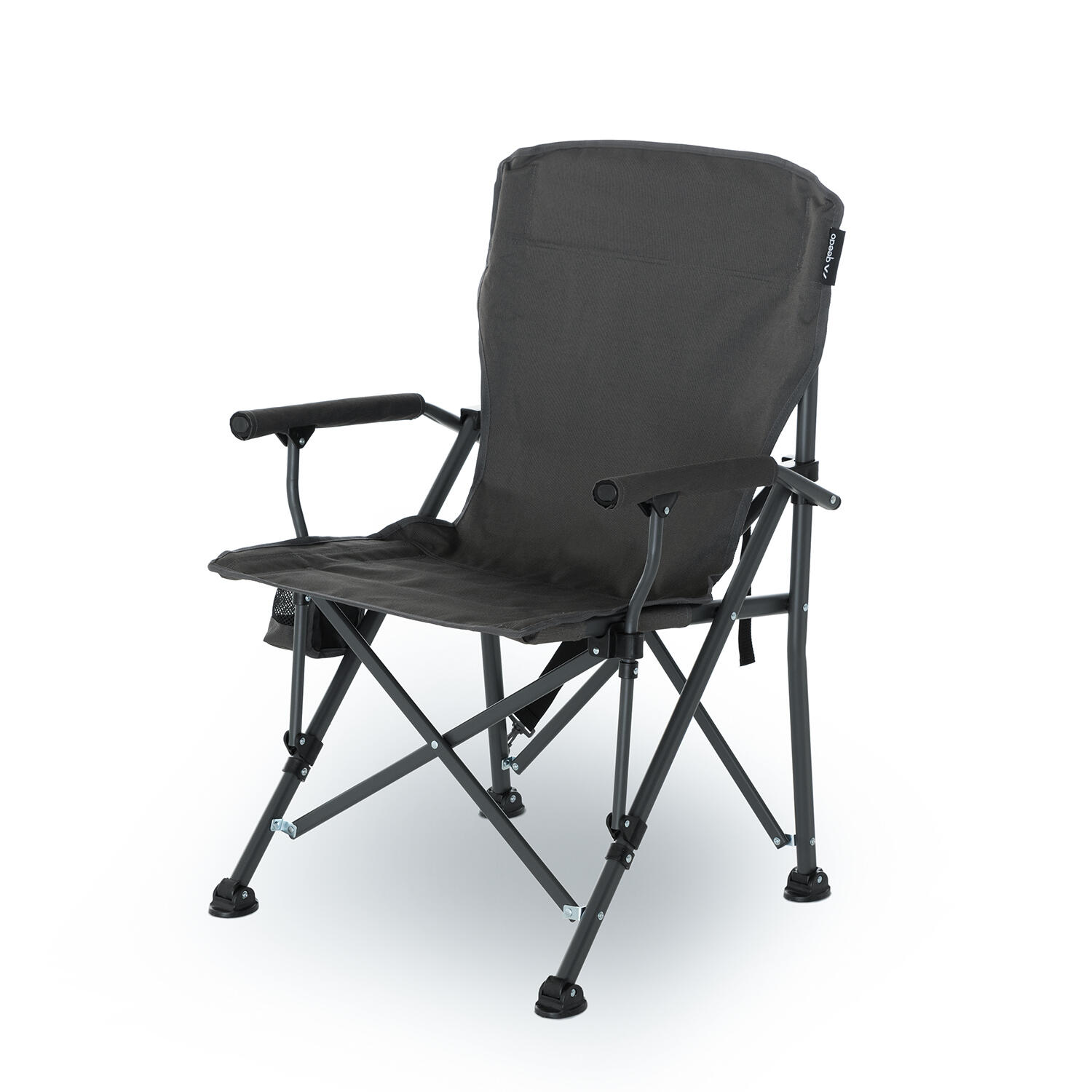 Qeedo - Chaise De Camping Pliante Chaise Avec Porte-boisson - Johnny Xl - Chaise - Gris - No Size - Decathlon