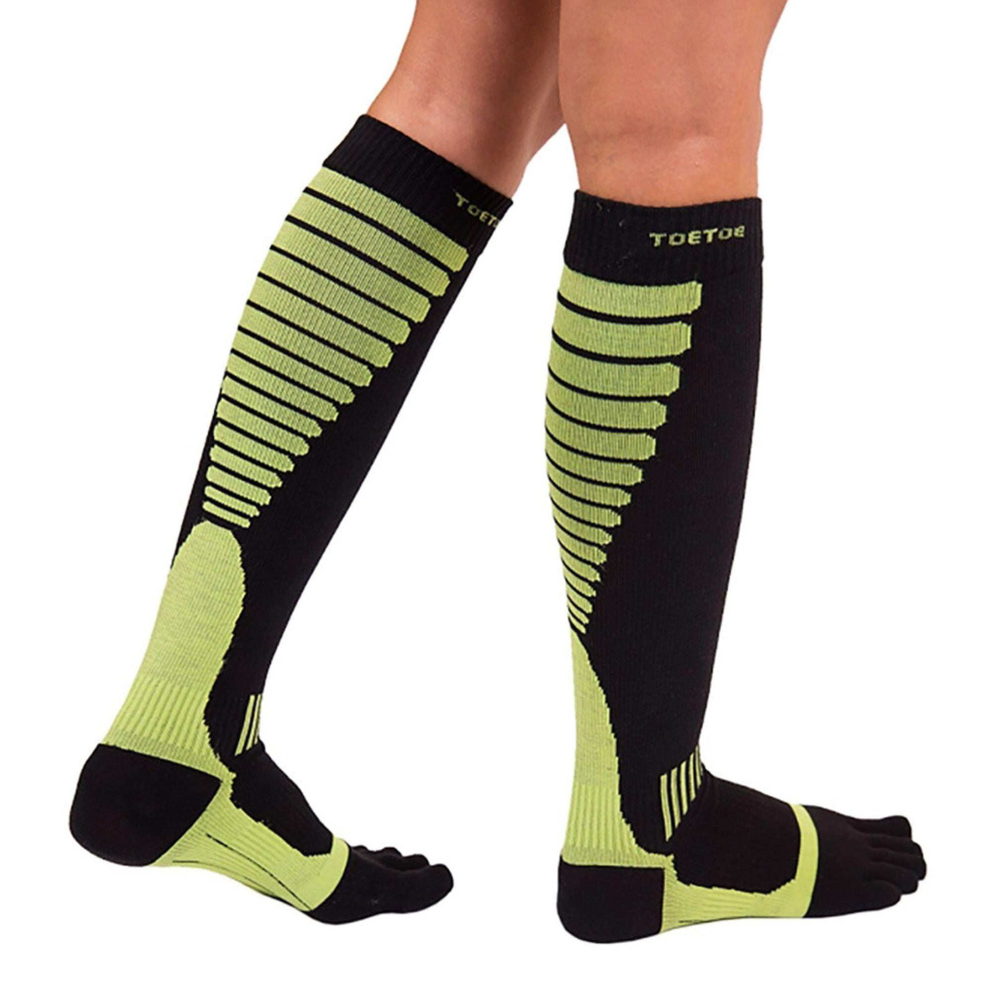 1 Pack Mens & Ladies Sports Compression Knee High Toe Socks 6/7