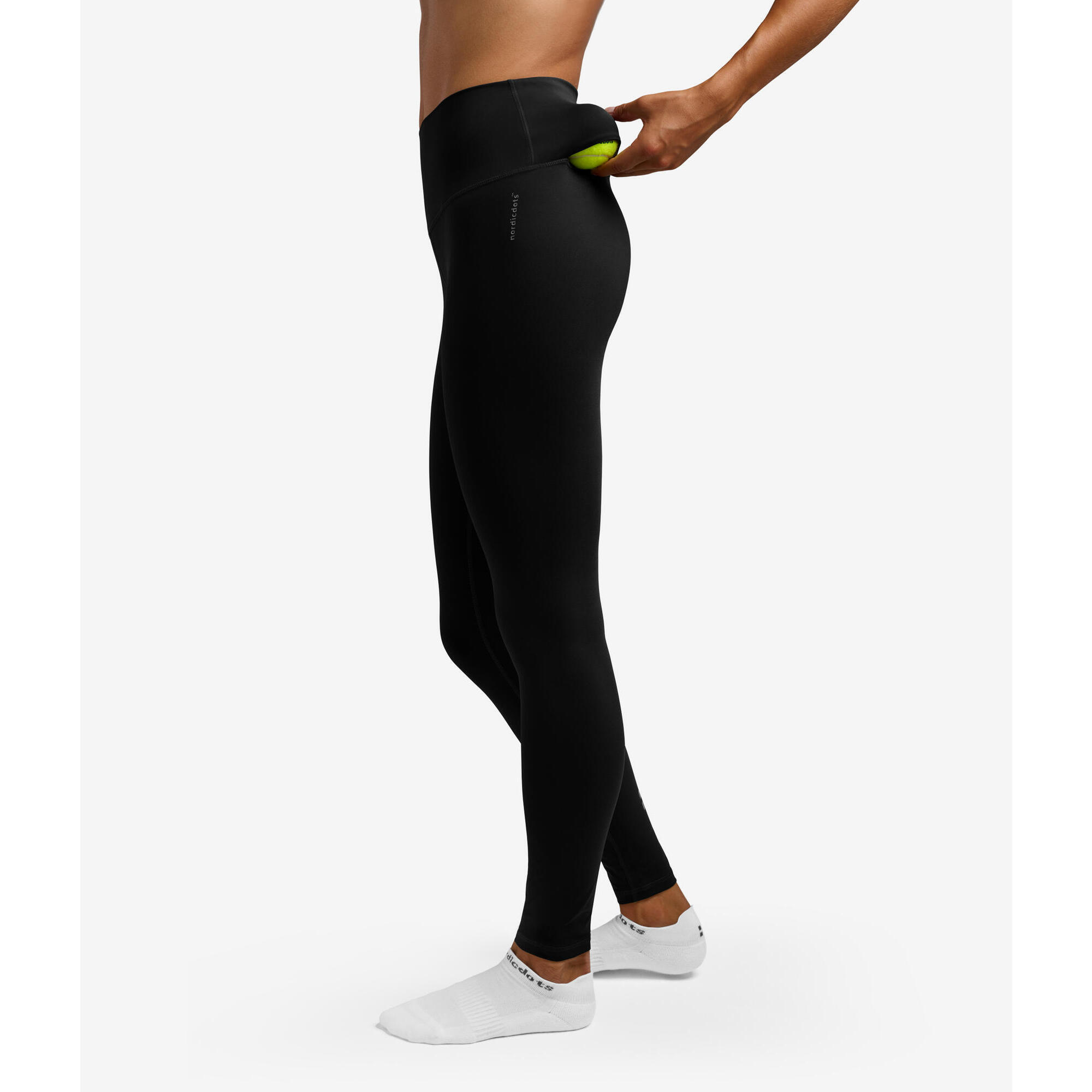 Smart Legging de Tennis Padel avec Poche a Balle Femme Noir