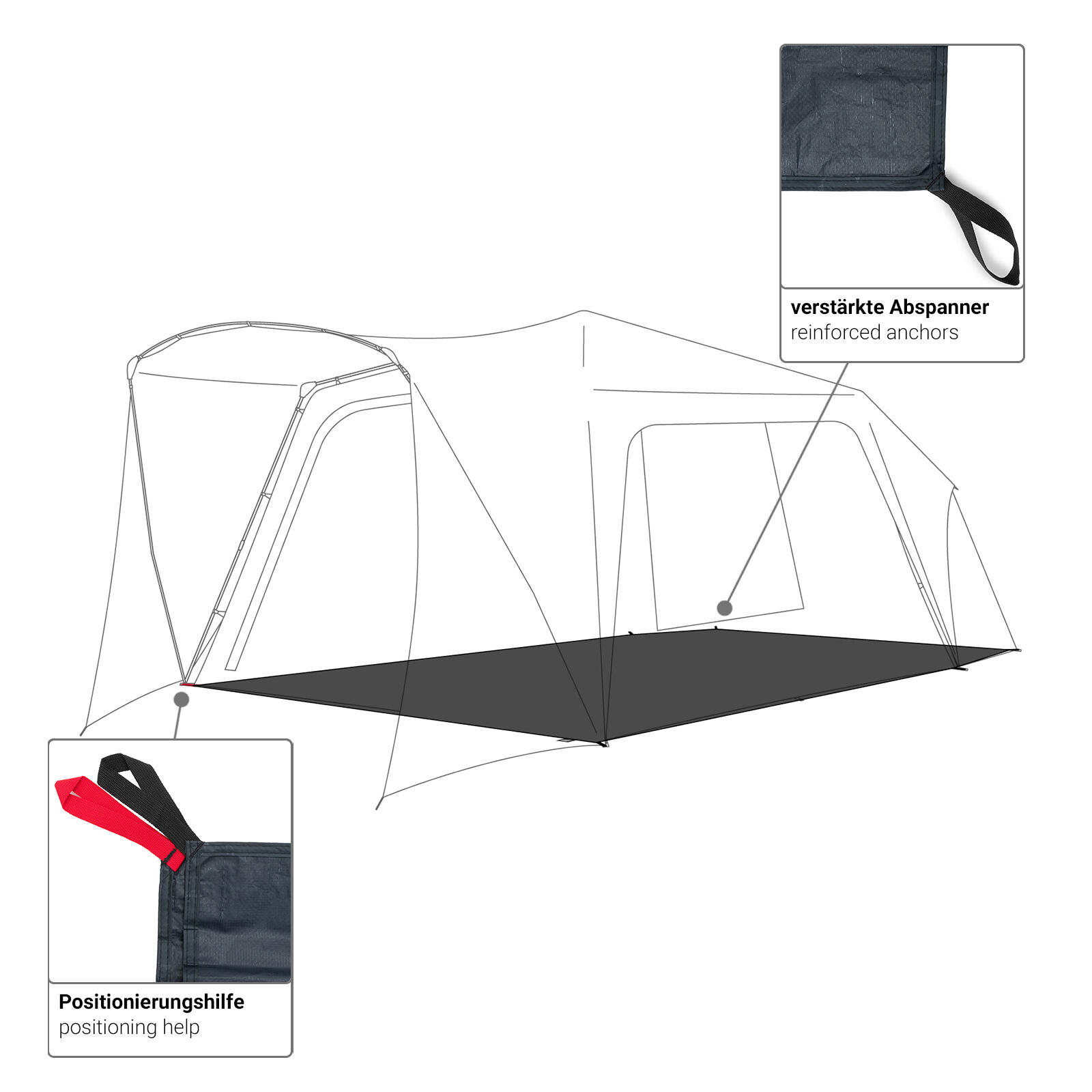 qeedo Quick Villa Pro Groundsheet - Bâche de protection du sol 3/5