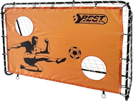 Best Sporting Fußballtor + Torwand 2 Schusslöcher orange 11060