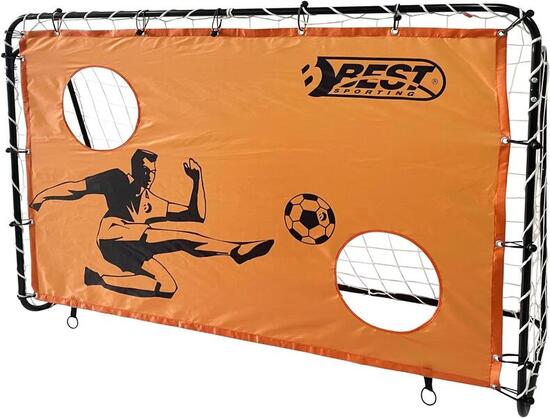 Best Sporting Fußballtor + Torwand 2 Schusslöcher orange 11060