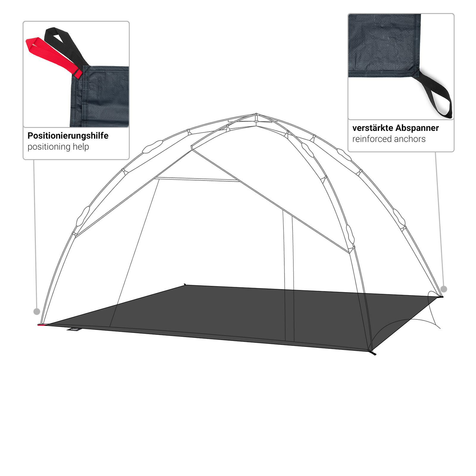 qeedo Quick Ash Groundsheet - tapis de sol - adapté à la tente qeedo Quick Ash 3/5