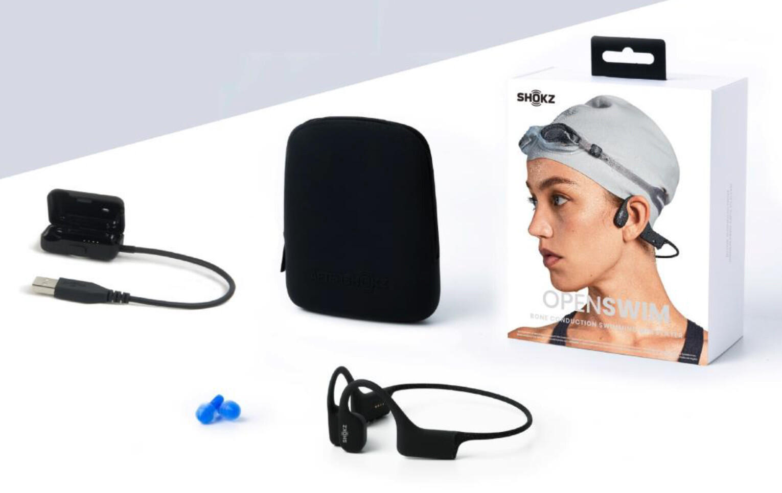 Casque de natation MP3 à conduction osseuse SHOKZ - OPENSWIM 3/5