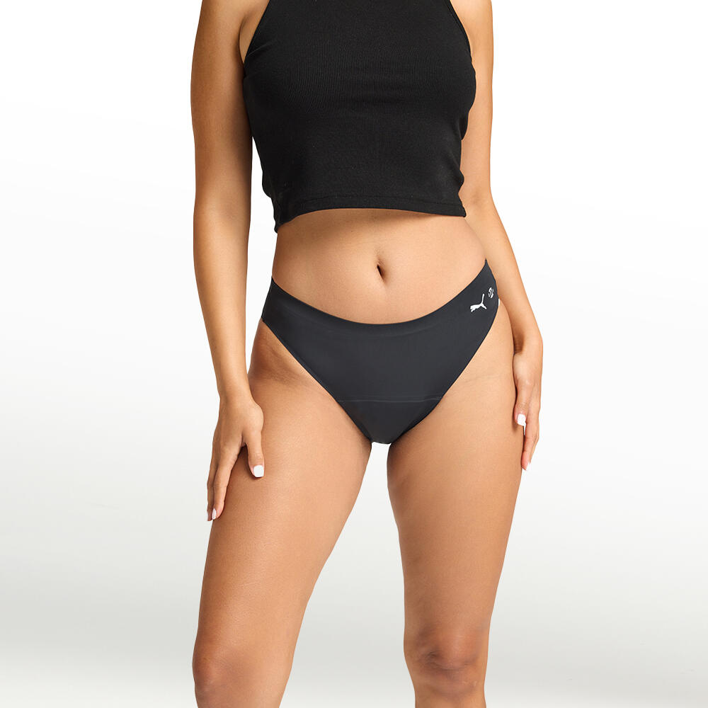 Modibodi Period Pants Puma X Modibodi Seamfree Active Bikini Moderate-Heavy Grey 1/3