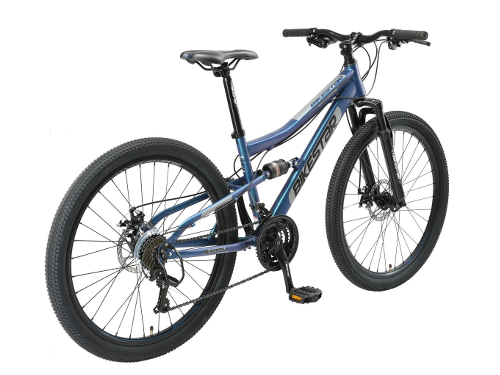 MTB fiets 26", volledig geveerde, 21 versnellingen, schijfremmen 3/7