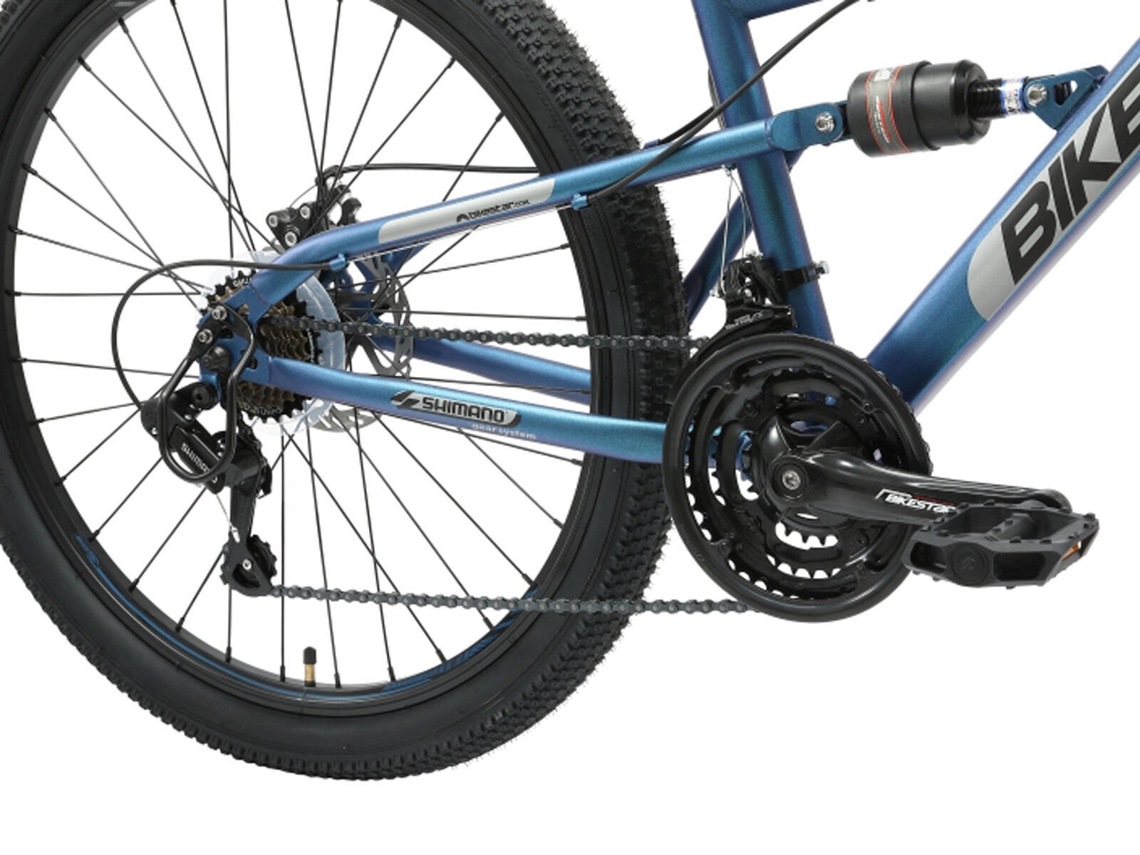MTB fiets 26", volledig geveerde, 21 versnellingen, schijfremmen 4/7
