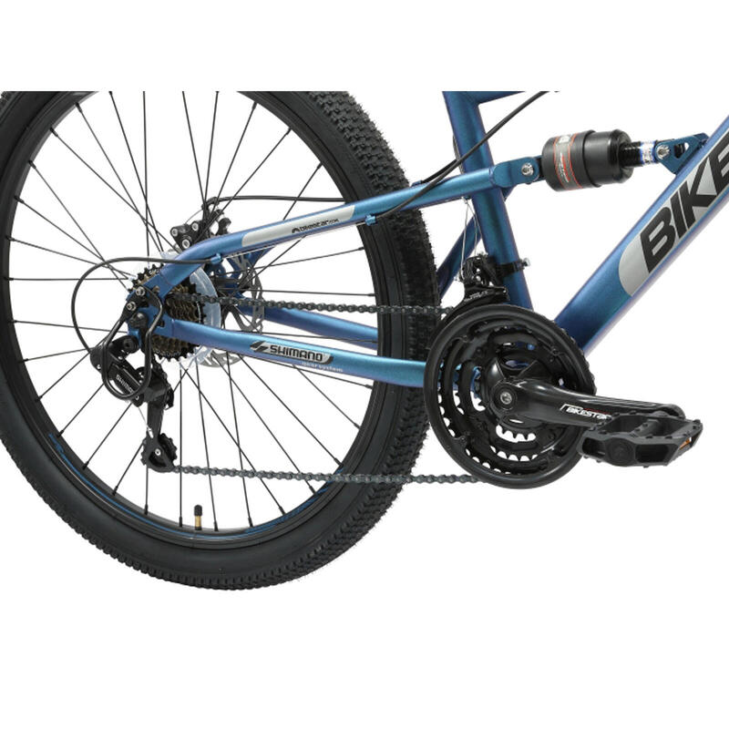 Bikestar Fully MTB Staal Medium 26 Inch 21 Speed Blauw