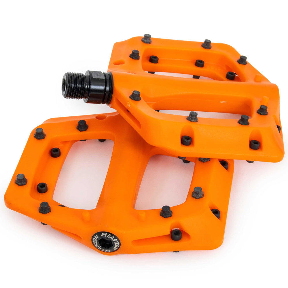 Orange flat pedals sale