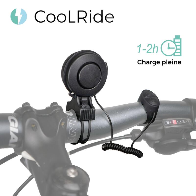 Sonnette vélo rechargeable USB - Fixation sur le guidon