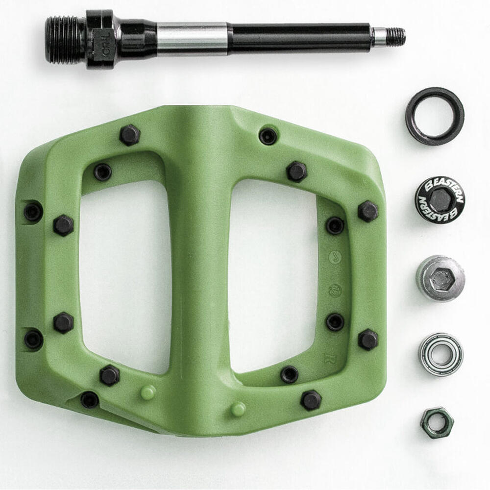 Eastern Bikes Linx MTB Flat Pedals - Army Green 2/3