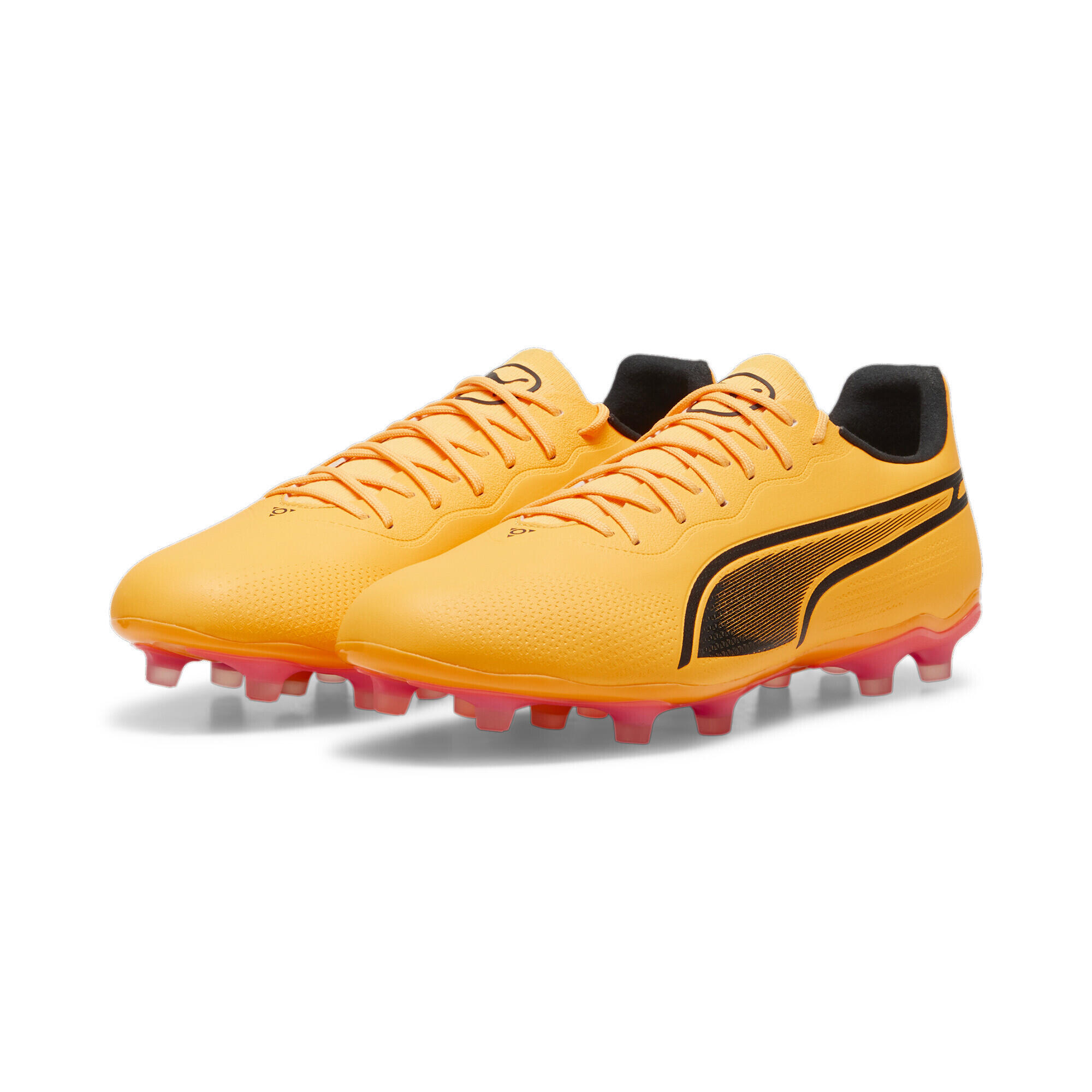 PUMA KING PRO FG/AG voetbalschoenen PUMA Sun Stream Black Sunset Glow Orange Pink