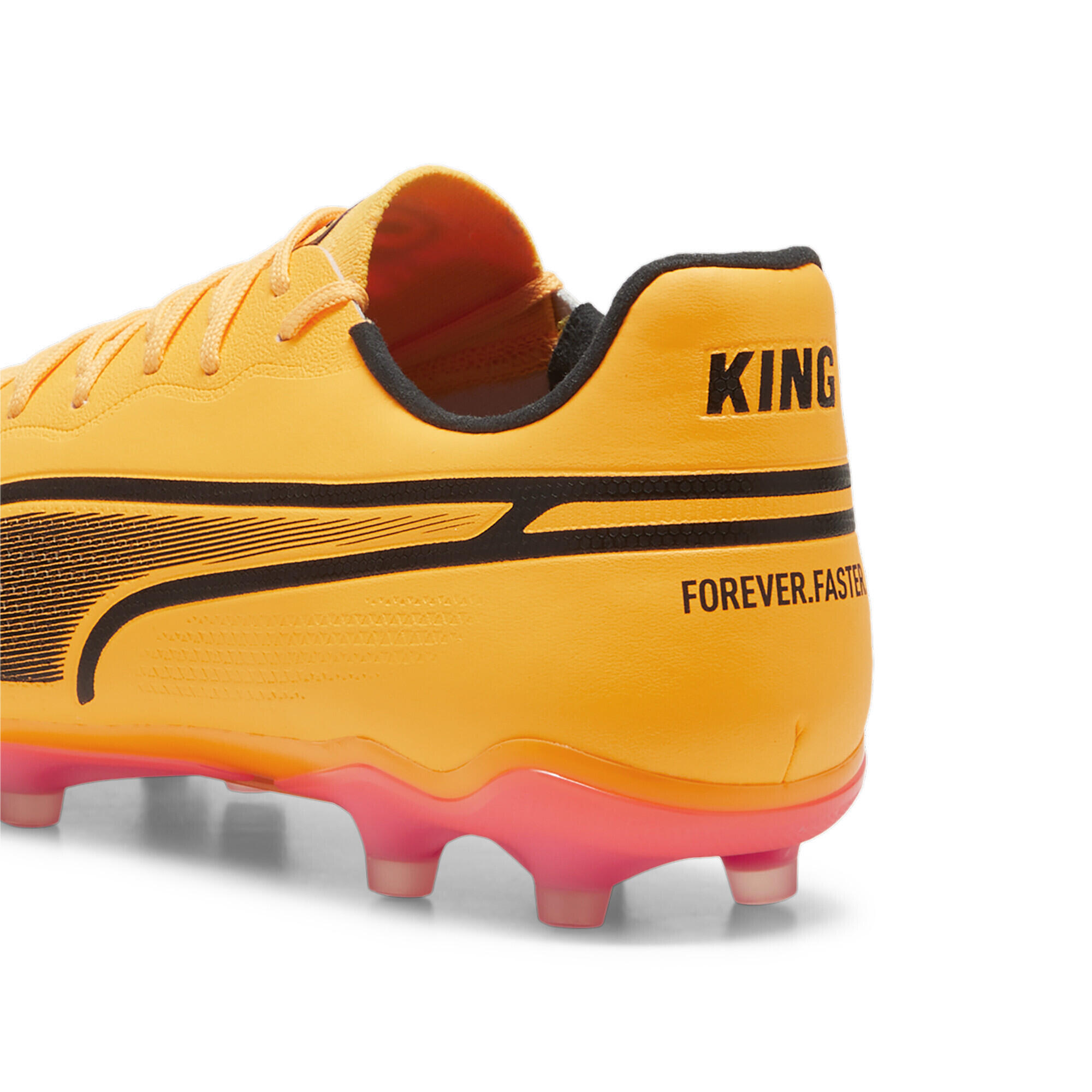 KING PRO FG/AG voetbalschoenen PUMA Sun Stream Black Sunset Glow Orange Pink 2/6