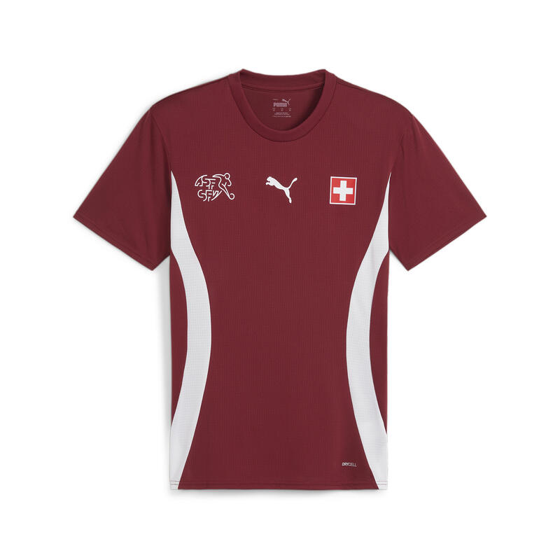 Maillot de football d'avant-match Suisse PUMA Team Regal Red White